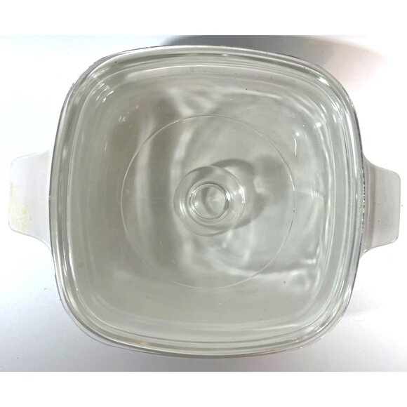 Vtg CorningWare 1Qt Casserole Dish + Lid Cornflower USA '60s - Picture 4 of 8